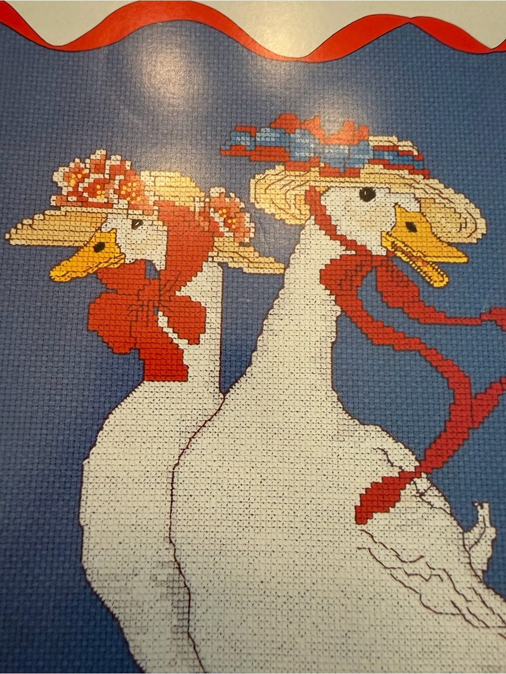 A Parade of Favorites Cross Stitch Pattern Book 1986 17 Designs Geese Ducks Bear - Picture 2 of 9